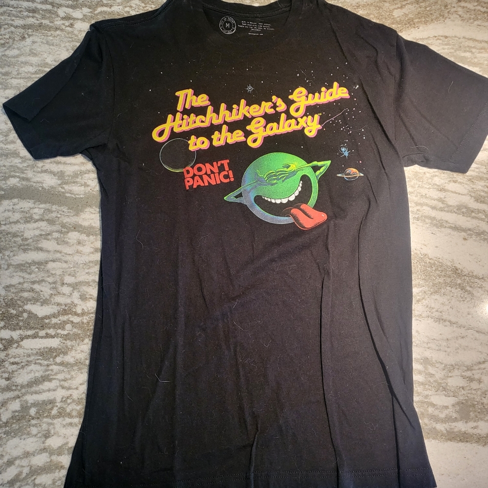Black Hitchhikers Guide to the Galaxy Tee